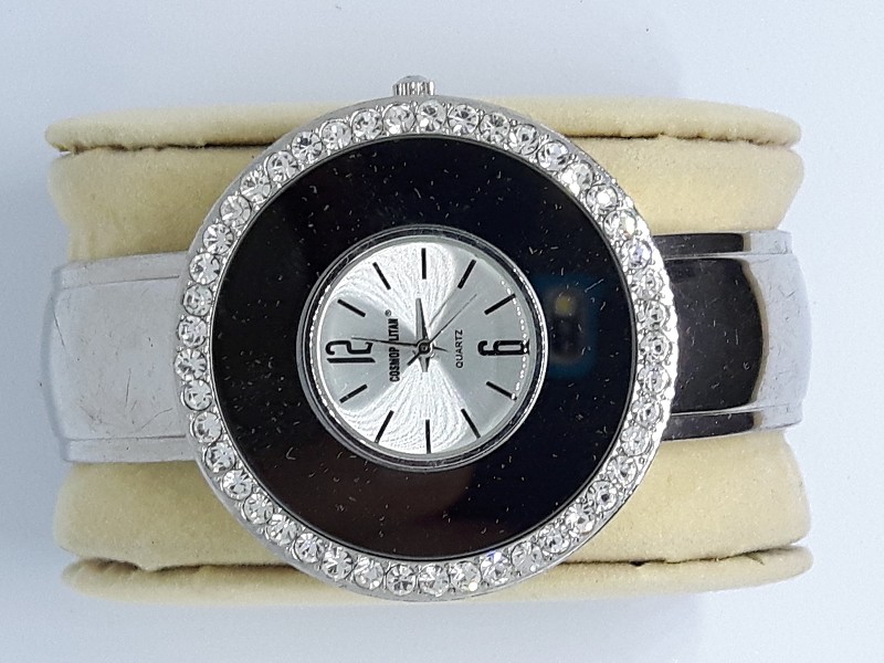 Cosmopolitan Ladies Watch with mirrored and jewelled face